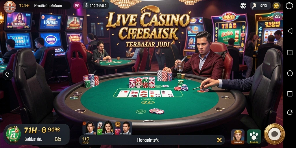 Menampilkan dealer langsung dan permainan kasino yang mendebarkan.