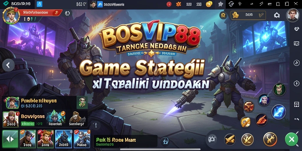 Screenshot gameplay BOSVIP88 menampilkan aksi strategis yang mendebarkan.