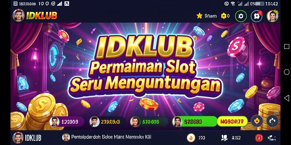 Tampilan gameplay slot IDKLUB yang mengasyikkan dan penuh warna.