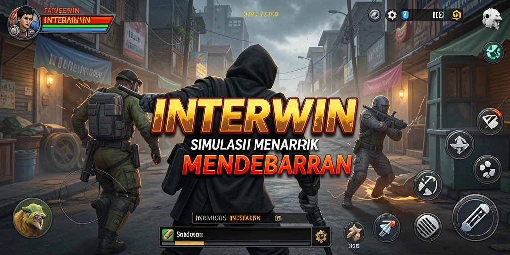 Tangkapan layar INTERWIN menampilkan momen mendebarkan dalam gameplay simulasi.