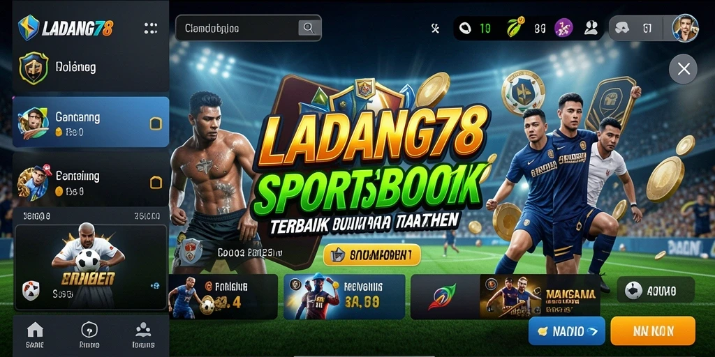 Tampilan antarmuka pengguna dalam aplikasi Sportsbook yang menarik.