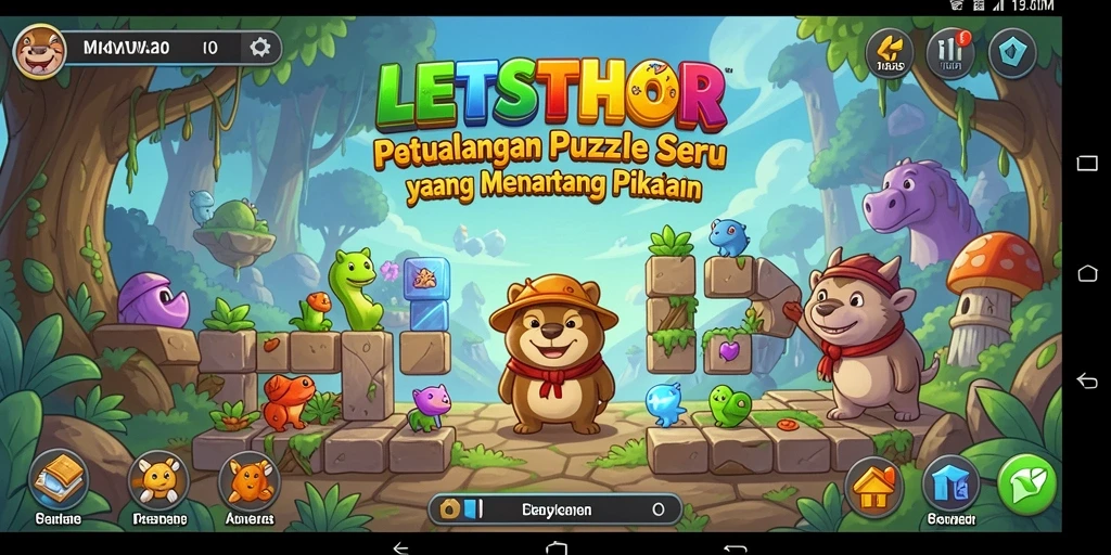 Tampilan gameplay LETSTHOR yang menarik dan menantang.