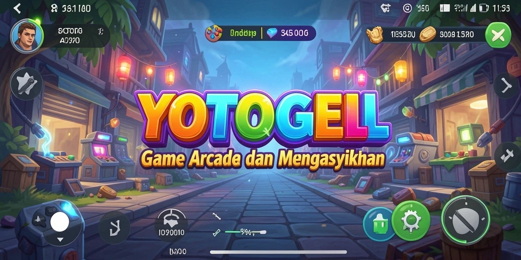Screenshot utama YOTOGEL menampilkan aksi gameplay arcade yang seru.