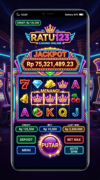 Tampilan antarmuka aplikasi ratu123 yang intuitif dan menarik.
